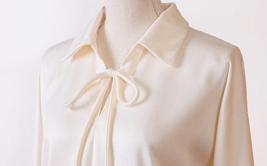 【丹後シルク】　パジャマ 襟付き　女性用　肌にやさしいしシルク100%の寝間着 【高島屋選定品】