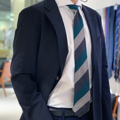 【手織りネクタイ】エグゼクティブガルザタイNo.3 kuskafabric 京都・丹後のシルク織物