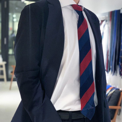 【手織りネクタイ】エグゼクティブガルザタイNo.2 kuskafabric 京都・丹後のシルク織物