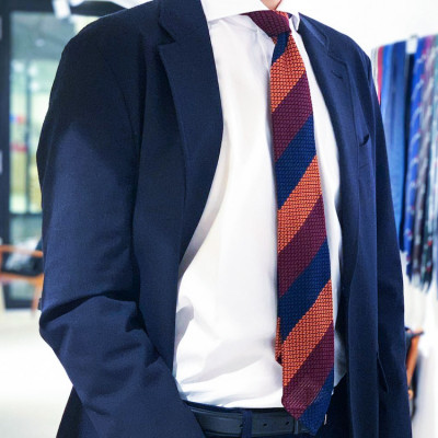 【手織りネクタイ】エグゼクティブガルザタイNo.5 kuskafabric 京都・丹後のシルク織物