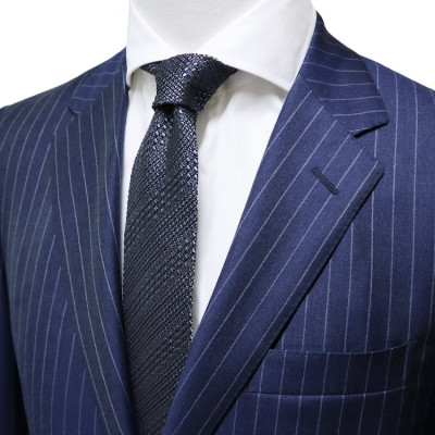 【手織りネクタイ】グレー 丹後ジャカードタイ kuskafabric 京都・丹後のシルク織物