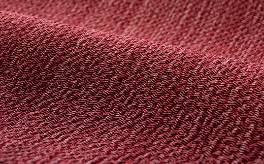 正絹縮緬マフラー(ワインレッド/濃いグレー)