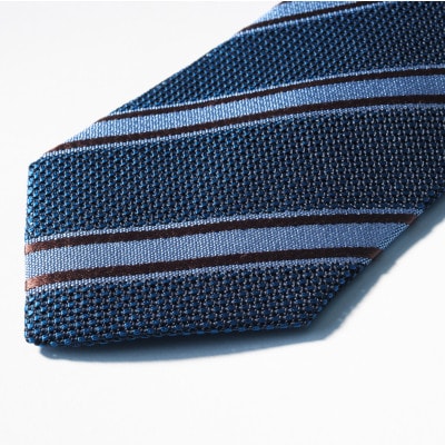 シルク100%　たけとらのフレスコネクタイ　花紺　ふるさと納税限定　プレゼント・父の日にも　与謝野町