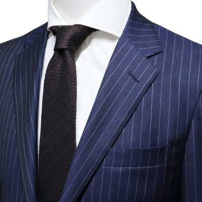 【手織りネクタイ】ダークブラウン 丹後ジャカードタイ kuskafabric 京都・丹後のシルク織物