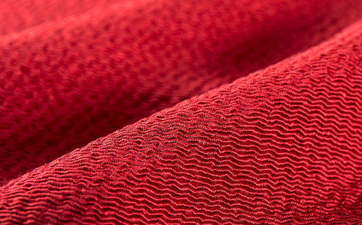 洗える丹後ちりめん「ちりめん美人」シルククッションカバー(レッド)