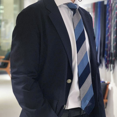 【手織りネクタイ】エグゼクティブガルザタイNo.7 kuskafabric 京都・丹後のシルク織物