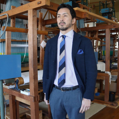 【手織りネクタイ】エグゼクティブガルザタイNo.10 kuskafabric 京都・丹後のシルク織物