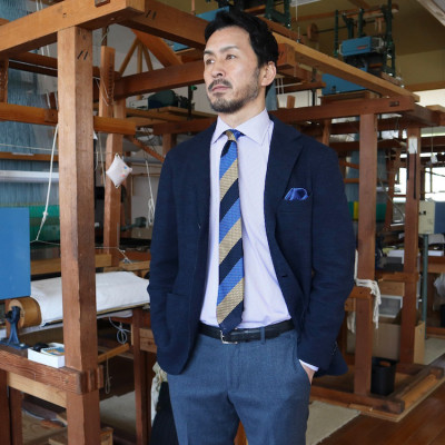 【手織りネクタイ】エグゼクティブガルザタイNo.12 kuskafabric 京都・丹後のシルク織物