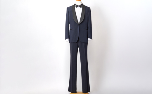 丹後ちりめん タキシード ネイビー 京都の伝統織物を使ったあなただけのオーダーメイド一点もの
