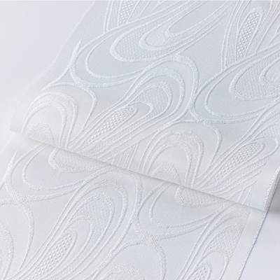 ワタマサ　三重織 正絹白半衿(水型花)シルク100%日本製和装小物　丹後ちりめん織元より