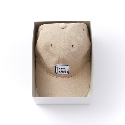 京都の伝統織物を使った丹後ちりめんキャップ ベージュ