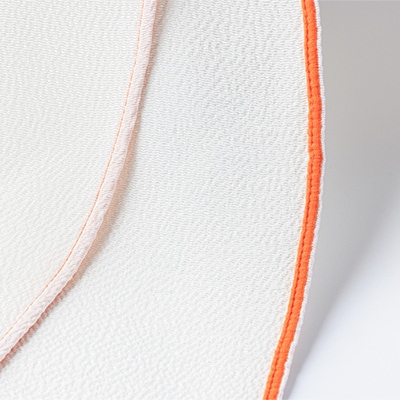 丹後ちりめん「ちりめん美人」シルクボディタオル オレンジ　肌に優しいシルク100%　京都与謝野町より