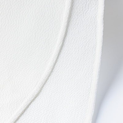 丹後ちりめん「ちりめん美人」シルクボディタオル ホワイト　肌に優しいシルク100%　京都与謝野町より