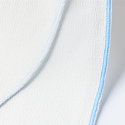 丹後ちりめん「ちりめん美人」シルクボディタオル ブルー　肌に優しいシルク100%　京都与謝野町より