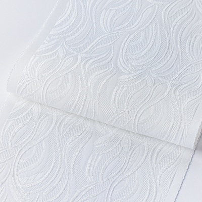 ワタマサ　三重織 正絹白半衿(万年青(おもと))シルク100%日本製和装小物　丹後ちりめん織元