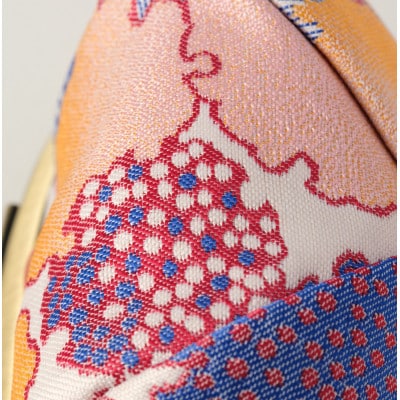 2.5寸ボストンがま口　小紋柄(白)