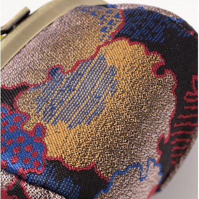 2.5寸ボストンがま口　小紋柄(黒)