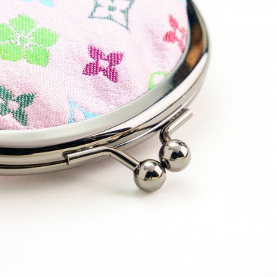 2.6寸がま口財布　モノグラム柄(ピンクバージョン)