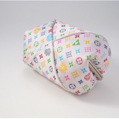 コロリンポーチ　モノグラム柄(白色)