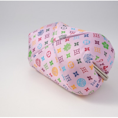 コロリンポーチ　モノグラム柄(ピンク色)