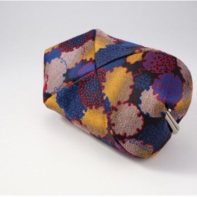 コロリンポーチ　小紋柄(黒色)