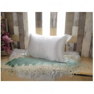 【シルクの枕カバー】×30枚 ひもで結ぶタイプ フリーサイズで大きな枕にも対応 白 無添加ヘアケアに