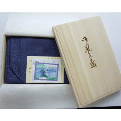 友禅風呂敷 鮫小紋(紺青/灰) 1枚