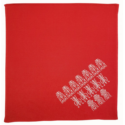 正絹ちりめん友禅風呂敷　寿/桐箱入り