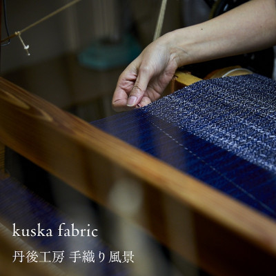 【手織りマフラー】レッド 手紡ぎシルク真綿 kuskafabric 丹後の絹織物【高島屋選定品】