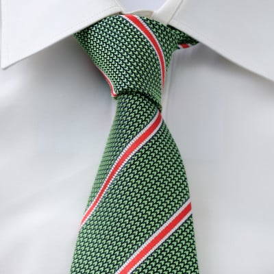シルク100%　たけとらのフレスコネクタイ　グリーン　ふるさと納税限定　プレゼント・父の日にも