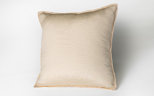 洗える丹後ちりめん「ちりめん美人」シルククッションカバー(ベージュ)