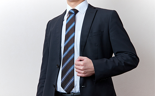 シルク100%　たけとらのフレスコネクタイ　茶・サックス・青　ふるさと納税限定　プレゼント・父の日に