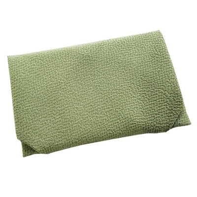 正絹ちりめん台付ふくさ (若草)　シルク100%　冠婚葬祭に便利な日本製袱紗　結婚式、法事・葬式に