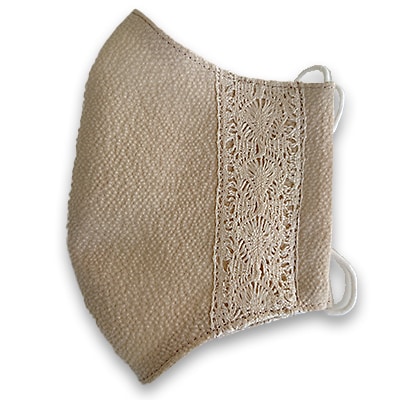 丹後ちりめん　シルクマスク　シルクレース新柄