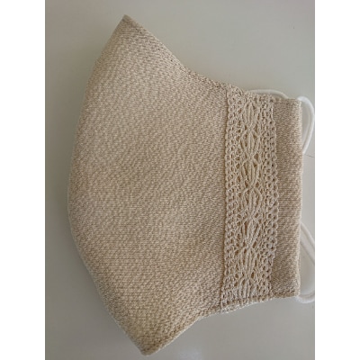 丹後ちりめん　シルクマスク　シルクレース花