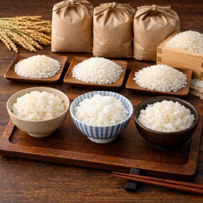 令和7年産米　コシヒカリ・ゆうだい21・キヌヒカリ精米5kg×3　銘柄米食べ比べセット　合計15キロ