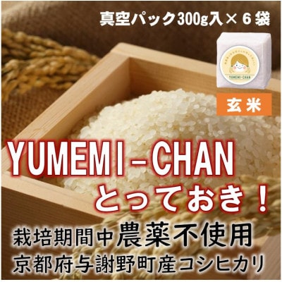 令和7年産コシヒカリ　YUMEMI-CHAN とっておき!　玄米300g×真空パック6袋　農家直送