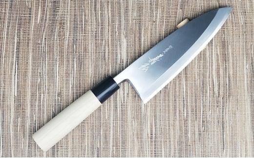 山脇刃物製作所「白二鋼」出刃165mm　水牛丸柄