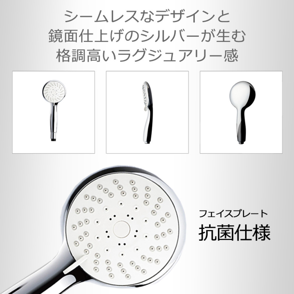 アクアビュル　シャワーB　シルバー　AQUA BULLE（ファインバブルシャワーヘッド）
