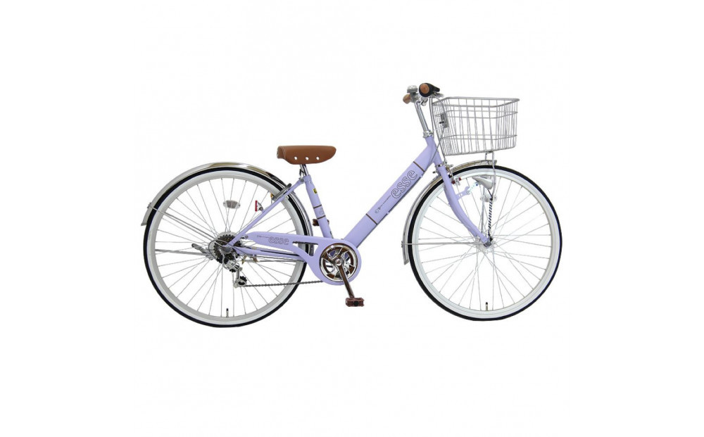 完成品でお届け! 子供用自転車 esse 24インチ シマノ6段変速 オートライト 子供 自転車 【マカロンラベンダー】 小学生   シンプル 低床フレーム 安全基準BAA適合車 エッセ 大阪府 堺市 完全組立 整備済発送