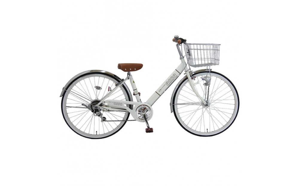 完成品でお届け! 子供用自転車 esse 24インチ シマノ6段変速 オートライト 子供 自転車 【シルキーパール】 小学生   シンプル 低床フレーム 安全基準BAA適合車 エッセ 大阪府 堺市 完全組立 整備済発送