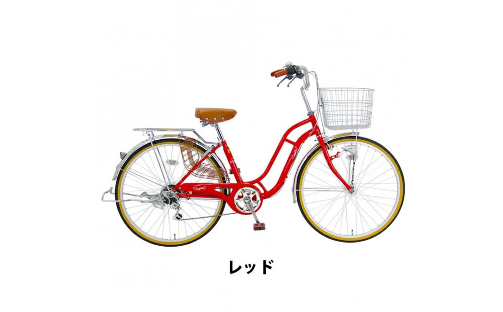 完成品でお届け!  自転車 Pony-tail 24インチ 通勤 通学 【レッド】おしゃれ レトロ シマノ6段変速 オートライト 低床フレーム 安全基準BAA適合車 ポニーテール 大阪府 堺市 完全組立 整備済発送