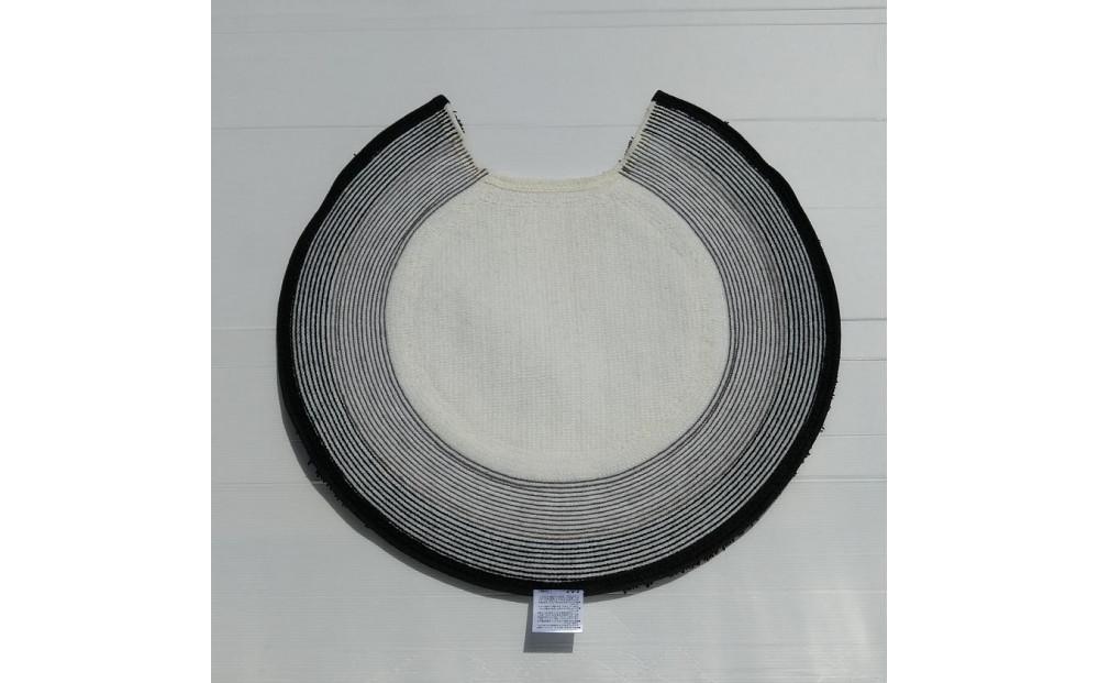 【ホワイト,グレー,ブラック】ボルガトイレマット約60cm丸型