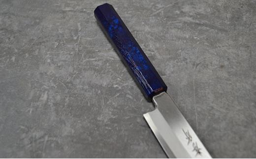 青木刃物製作所「なないろ」正夫 群青べっ甲 210mm