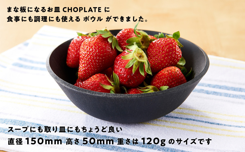 CHOPLATE BOWL（チョップレートボウル）2個セット【キッチン雑貨 ボウル 食器 お皿  皿 高品質 おしゃれ 盛り付け アウトドア ホームパーティ 黒 ブラック グレー 人気 おすすめ 調理器具 お取り寄せ 送料無料 ふるさと納税 大阪 堺市】