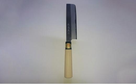 堺忠義作　安来白鋼　手打ち　両刃　薄刃庖丁