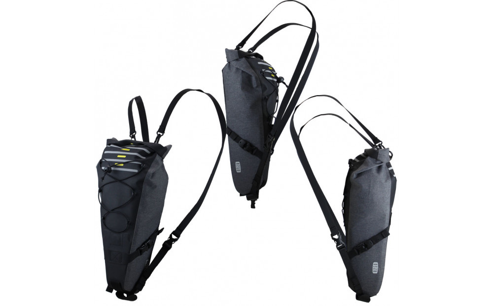 R250 防水サドルバッグ2  ハイブリッド ラージ グレー/ブラック