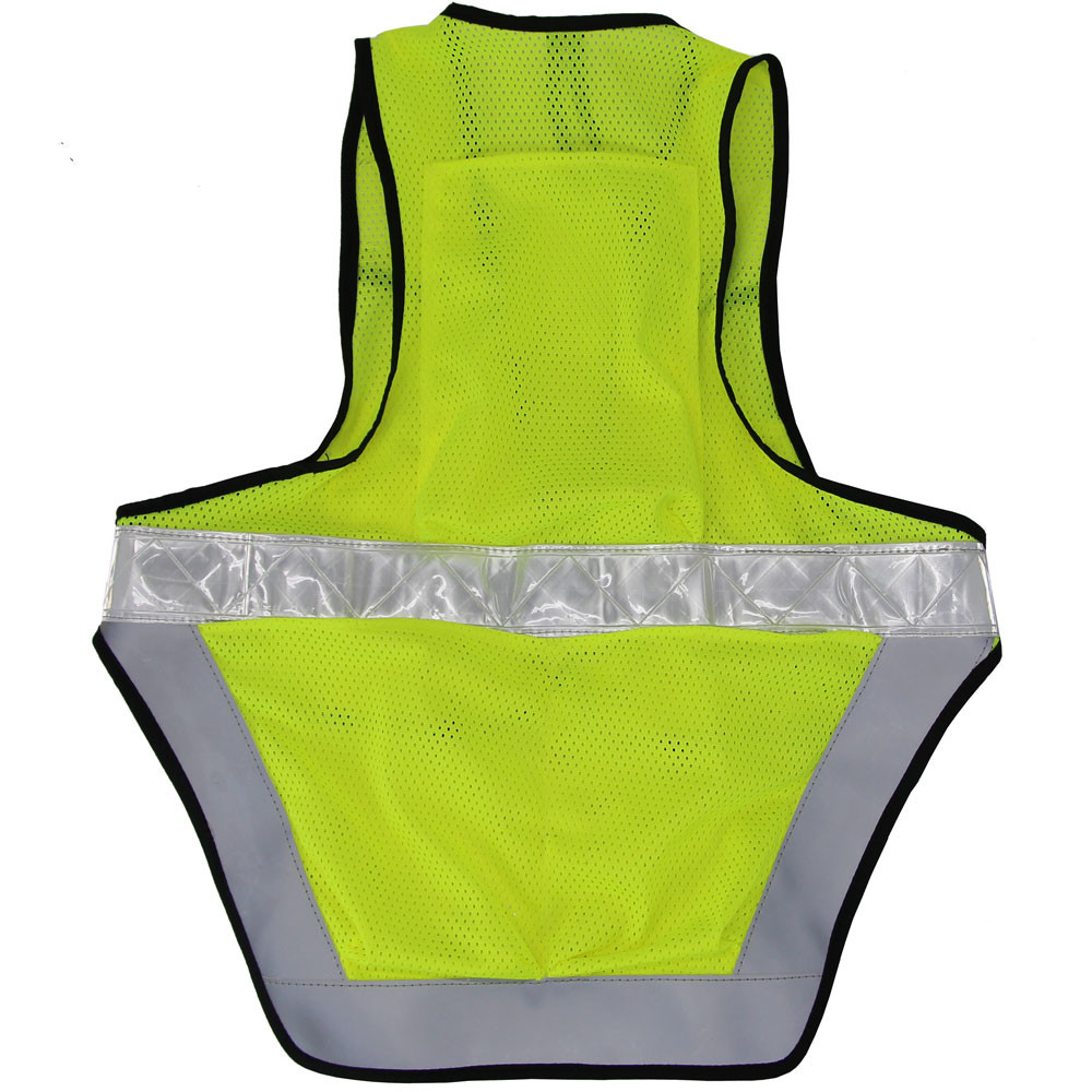 R250 サイクル反射ベスト  ポケット付きロング フリーサイズ  ネオンイエロー