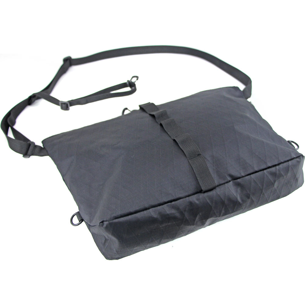 R250 サコッシュ3 ファスナー付き  アーガイルリップストップ  カラー:ブラック