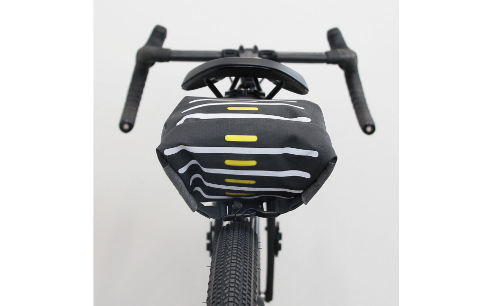 OsmaR250 防水サドルバッグスモール  グレー/ブラック